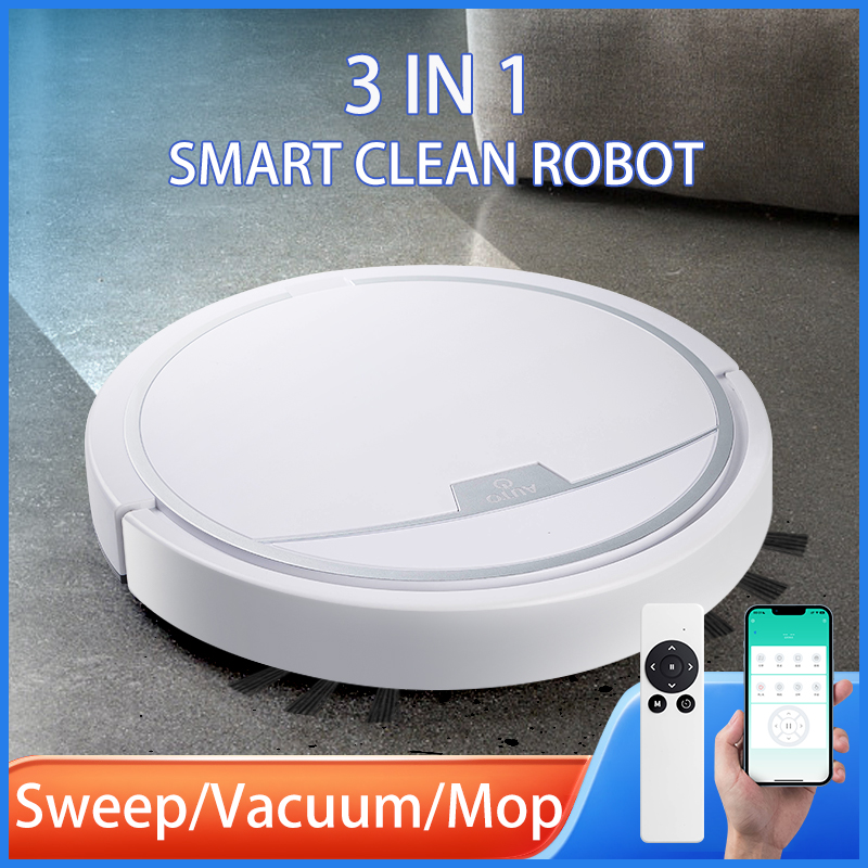 Robot Vacuum and Mop with Auto Dirt Disposal,Smart Cleaning Robot Auto Robotic Vacuum Dry Wet Mopping Cleaner
